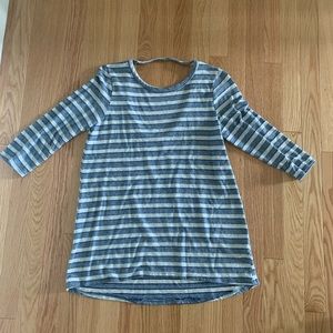 Women’s blue and white striped tunic. Size small Sol Angeles